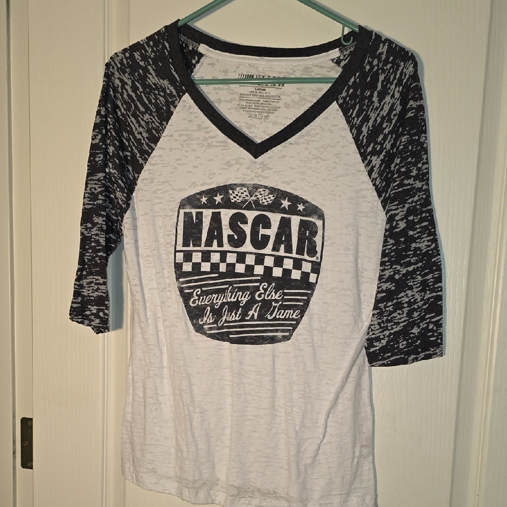 NASCAR Monochrome V-Neck Tee